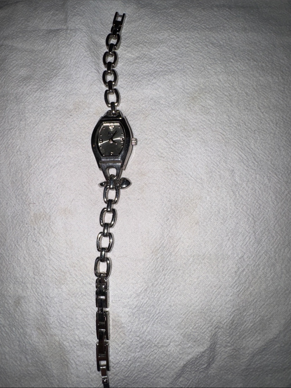LEI Silver Link Bracelet Watch with silver face- Women's Silver Tone